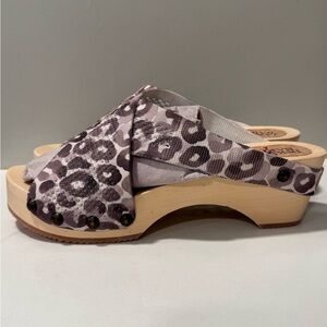 Jax & Bard Libby Hill Purple Leopard Print Sandals